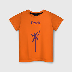 Детская футболка хлопок с принтом Альпинист на человеке в Екатеринбурге, 100% хлопок | круглый вырез горловины, полуприлегающий силуэт, длина до линии бедер | 