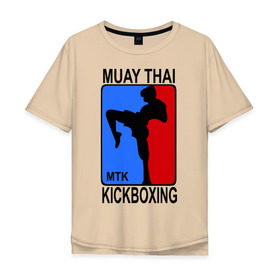 Мужская футболка хлопок Oversize с принтом Muay Thai Kickboxing в Екатеринбурге, 100% хлопок | свободный крой, круглый ворот, “спинка” длиннее передней части | кикбоксинг | муай тай