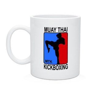 Кружка с принтом Muay Thai Kickboxing в Екатеринбурге, керамика | объем — 330 мл, диаметр — 80 мм. Принт наносится на бока кружки, можно сделать два разных изображения | кикбоксинг | муай тай