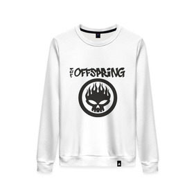 Женский свитшот хлопок с принтом The Offspring classic logo в Екатеринбурге, 100% хлопок | прямой крой, круглый вырез, на манжетах и по низу широкая трикотажная резинка  | группы | музыка | музыкальные группы | панк | рок | рок музыка