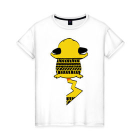Женская футболка хлопок с принтом Покемон в Екатеринбурге, 100% хлопок | прямой крой, круглый вырез горловины, длина до линии бедер, слегка спущенное плечо | 
