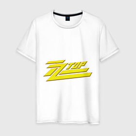 Мужская футболка хлопок с принтом ZZTOP в Екатеринбурге, 100% хлопок | прямой крой, круглый вырез горловины, длина до линии бедер, слегка спущенное плечо. | американский рок | логотип zztop | музыка | юлюз рок