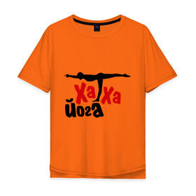 Мужская футболка хлопок Oversize с принтом Хатха йога в Екатеринбурге, 100% хлопок | свободный крой, круглый ворот, “спинка” длиннее передней части | занятия | индия | йог | ом | спорт | тренировки