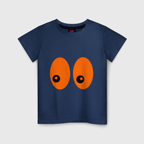 Детская футболка хлопок с принтом Глаза (парная женская) в Екатеринбурге, 100% хлопок | круглый вырез горловины, полуприлегающий силуэт, длина до линии бедер | взгляд | глаза в темноте | глазки | для влюбленных | для двоих | для любимого | для любимой | зрачки | пара | парные | парочка