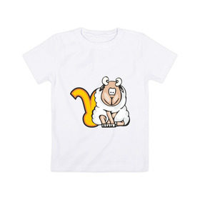 Детская футболка хлопок с принтом Знак зодиака Овен в Екатеринбурге, 100% хлопок | круглый вырез горловины, полуприлегающий силуэт, длина до линии бедер | 