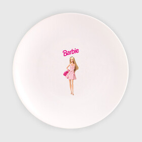 Тарелка 3D с принтом Барби на прогулке в Екатеринбурге, фарфор | диаметр - 210 мм
диаметр для нанесения принта - 120 мм | 90 | 90 е | barbie | барби | ностальгия