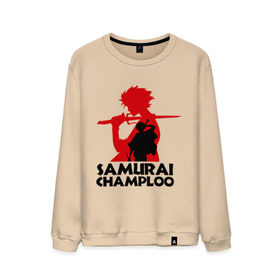 Мужской свитшот хлопок с принтом Самурай Champloo в Екатеринбурге, 100% хлопок |  | anime | samurai champloo | аниме | анимэ | самурай чамплу
