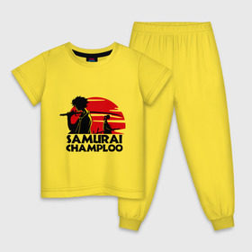 Детская пижама хлопок с принтом Самурай Champloo закат в Екатеринбурге, 100% хлопок |  брюки и футболка прямого кроя, без карманов, на брюках мягкая резинка на поясе и по низу штанин
 | anime | samurai champloo | аниме | анимэ | самурай чамплу
