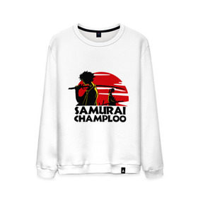 Мужской свитшот хлопок с принтом Самурай Champloo закат в Екатеринбурге, 100% хлопок |  | anime | samurai champloo | аниме | анимэ | самурай чамплу