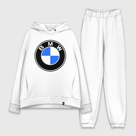 Женский костюм хлопок Oversize с принтом Logo BMW в Екатеринбурге,  |  | автобренды | автомобильные | бмв | лого | машина | тачка