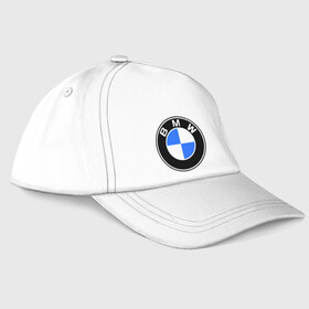 Бейсболка с принтом Logo BMW в Екатеринбурге, 100% хлопок | классический козырек, металлическая застежка-регулятор размера | автобренды | автомобильные | бмв | лого | машина | тачка