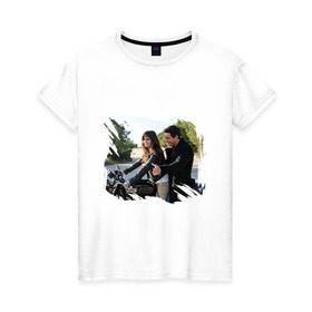 Женская футболка хлопок с принтом Аче и Джин в Екатеринбурге, 100% хлопок | прямой крой, круглый вырез горловины, длина до линии бедер, слегка спущенное плечо | 3msc | mario casas | актер | марио касас | мелодрама | я тебя хочу