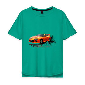 Мужская футболка хлопок Oversize с принтом toyota supra TRD в Екатеринбурге, 100% хлопок | свободный крой, круглый ворот, “спинка” длиннее передней части | tourer | toyota supra | супра | тойота | японские автомобили