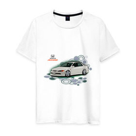 Мужская футболка хлопок с принтом Honda ACCORD в Екатеринбурге, 100% хлопок | прямой крой, круглый вырез горловины, длина до линии бедер, слегка спущенное плечо. | honda | honda accord | tourer | хонда аккорд | японские автомобили