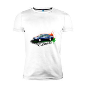 Мужская футболка премиум с принтом Honda TORNEO в Екатеринбурге, 92% хлопок, 8% лайкра | приталенный силуэт, круглый вырез ворота, длина до линии бедра, короткий рукав | honda | honda torneo | tourer | хонда | японские автомобили