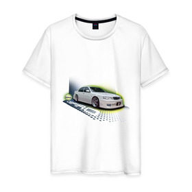 Мужская футболка хлопок с принтом Nissan CEFIRO в Екатеринбурге, 100% хлопок | прямой крой, круглый вырез горловины, длина до линии бедер, слегка спущенное плечо. | nissan cefiro | ниссан | ниссан цефиро | японские автомобили