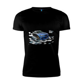 Мужская футболка премиум с принтом Nisan Skyline в Екатеринбурге, 92% хлопок, 8% лайкра | приталенный силуэт, круглый вырез ворота, длина до линии бедра, короткий рукав | nissan skyline | tourer | ниссан | скайлайн | японские автомобили