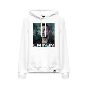 Женская толстовка хлопок с принтом постер Eminem в Екатеринбурге, френч-терри, мягкий теплый начес внутри (100% хлопок) | карман-кенгуру, эластичные манжеты и нижняя кромка, капюшон с подкладом и шнурком | eminm | slim shady | еминем | реп | репчик | рэп