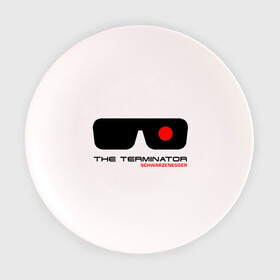 Тарелка 3D с принтом The Terminator в Екатеринбурге, фарфор | диаметр - 210 мм
диаметр для нанесения принта - 120 мм | terminator | очки терминатор | терминатор | шварценеггер | шварцнеггер
