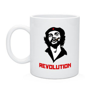 Кружка с принтом Che Guevara Revolution в Екатеринбурге, керамика | объем — 330 мл, диаметр — 80 мм. Принт наносится на бока кружки, можно сделать два разных изображения | че гевара