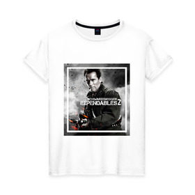Женская футболка хлопок с принтом Schwarzenegger в Екатеринбурге, 100% хлопок | прямой крой, круглый вырез горловины, длина до линии бедер, слегка спущенное плечо | expendables | schwarzenegger | арни | кино. фильмы | неудержимые | шварценеггер