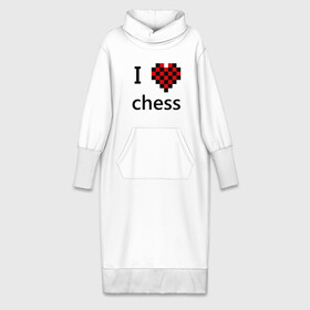 Платье удлиненное хлопок с принтом I love chess в Екатеринбурге,  |  | chess | i love chess | шахматы | я люблю шахматы