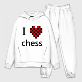 Мужской костюм хлопок OVERSIZE с принтом I love chess в Екатеринбурге,  |  | chess | i love chess | шахматы | я люблю шахматы