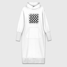 Платье удлиненное хлопок с принтом Шахматная достка в Екатеринбурге,  |  | шахматист | шахматная доска | шахматы