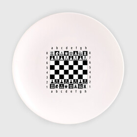Тарелка с принтом Шахматная достка в Екатеринбурге, фарфор | диаметр - 210 мм
диаметр для нанесения принта - 120 мм | шахматист | шахматная доска | шахматы