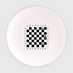 Тарелка с принтом Шахматная комбинация 1 в Екатеринбурге, фарфор | диаметр - 210 мм
диаметр для нанесения принта - 120 мм | комбинация | шахматист | шахматная доска | шахматы