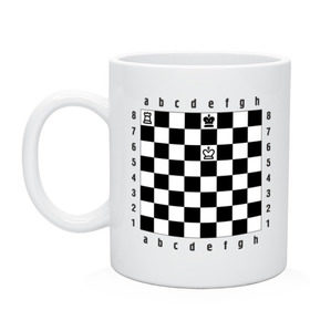 Кружка с принтом Комбинация шах и мат в Екатеринбурге, керамика | объем — 330 мл, диаметр — 80 мм. Принт наносится на бока кружки, можно сделать два разных изображения | checkmate | мат | шах | шах и мат | шахматист | шахматная доска | шахматы
