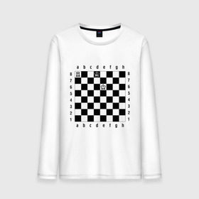 Мужской лонгслив хлопок с принтом Комбинация Шах в Екатеринбурге, 100% хлопок |  | checkmate | мат | шах | шах и мат | шахматист | шахматная доска | шахматы