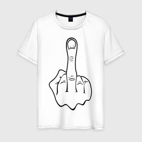 Мужская футболка хлопок с принтом Fuck в Екатеринбурге, 100% хлопок | прямой крой, круглый вырез горловины, длина до линии бедер, слегка спущенное плечо. | 