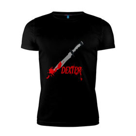 Мужская футболка премиум с принтом what would Dexter do? в Екатеринбурге, 92% хлопок, 8% лайкра | приталенный силуэт, круглый вырез ворота, длина до линии бедра, короткий рукав | dexter | декстер | сериал | тв | телевидение | что бы сделал декстер | я люблю декстера