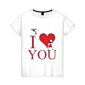 Женская футболка хлопок с принтом Red heart with sheep 2 в Екатеринбурге, 100% хлопок | прямой крой, круглый вырез горловины, длина до линии бедер, слегка спущенное плечо | девушкам | женские | любовь | овечки | сердечки | сердца