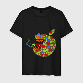 Мужская футболка хлопок с принтом Зубастый apple в Екатеринбурге, 100% хлопок | прямой крой, круглый вырез горловины, длина до линии бедер, слегка спущенное плечо. | apple | зубастый эппл | яблоко