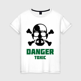 Женская футболка хлопок с принтом Danger Toxic в Екатеринбурге, 100% хлопок | прямой крой, круглый вырез горловины, длина до линии бедер, слегка спущенное плечо | danger | danger toxic | toxic | кино | мультфильмы и тв | опасно таксин