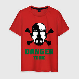Мужская футболка хлопок с принтом Danger Toxic в Екатеринбурге, 100% хлопок | прямой крой, круглый вырез горловины, длина до линии бедер, слегка спущенное плечо. | danger | danger toxic | toxic | кино | мультфильмы и тв | опасно таксин