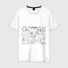 Мужская футболка хлопок с принтом Все силы(F) физики в Екатеринбурге, 100% хлопок | прямой крой, круглый вырез горловины, длина до линии бедер, слегка спущенное плечо. | для студентов | студенческие | физика | шпаргалка | шпаргалки | шпоры