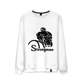 Мужской свитшот хлопок с принтом Strongman в Екатеринбурге, 100% хлопок |  | body building | bodybuilding | боди билдинг | бодибилдинг | качек | русская сила | сила | силач