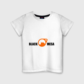 Детская футболка хлопок с принтом Black mesa Main logo в Екатеринбурге, 100% хлопок | круглый вырез горловины, полуприлегающий силуэт, длина до линии бедер | black mesa | игры | компьютерные игры