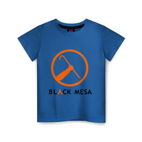 Детская футболка хлопок с принтом Black mesa Orange logo в Екатеринбурге, 100% хлопок | круглый вырез горловины, полуприлегающий силуэт, длина до линии бедер | black mesa | игры | компьютерные игры