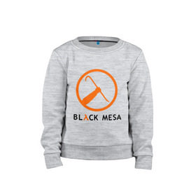 Детский свитшот хлопок с принтом Black mesa Orange logo в Екатеринбурге, 100% хлопок | круглый вырез горловины, эластичные манжеты, пояс и воротник | black mesa | игры | компьютерные игры