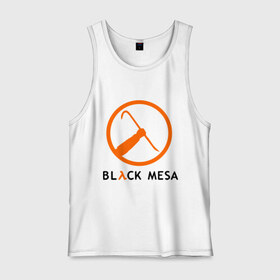 Мужская майка хлопок с принтом Black mesa Orange logo в Екатеринбурге, 100% хлопок |  | black mesa | игры | компьютерные игры