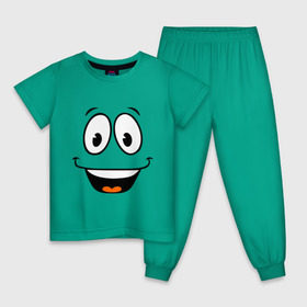 Детская пижама хлопок с принтом Радостный смайлик в Екатеринбурге, 100% хлопок |  брюки и футболка прямого кроя, без карманов, на брюках мягкая резинка на поясе и по низу штанин
 | cool777 | smile | смайл | смайлик | улыбка