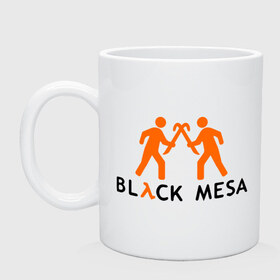 Кружка с принтом Black mesa Orange men в Екатеринбурге, керамика | объем — 330 мл, диаметр — 80 мм. Принт наносится на бока кружки, можно сделать два разных изображения | Тематика изображения на принте: black mesa | игры | компьютерные игры