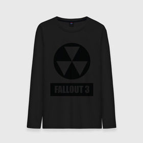 Мужской лонгслив хлопок с принтом Fallout Black logo в Екатеринбурге, 100% хлопок |  | Тематика изображения на принте: 