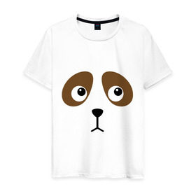Мужская футболка хлопок с принтом Грустная собачка в Екатеринбурге, 100% хлопок | прямой крой, круглый вырез горловины, длина до линии бедер, слегка спущенное плечо. | грустная собачка | животные | картинки | собака