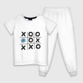 Детская пижама хлопок с принтом Хабра- крестики нолики в Екатеринбурге, 100% хлопок |  брюки и футболка прямого кроя, без карманов, на брюках мягкая резинка на поясе и по низу штанин
 | хабра  крестики нолики