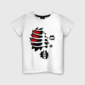 Детская футболка хлопок с принтом Зомби в Екатеринбурге, 100% хлопок | круглый вырез горловины, полуприлегающий силуэт, длина до линии бедер | дьяволы | зомби | скелет